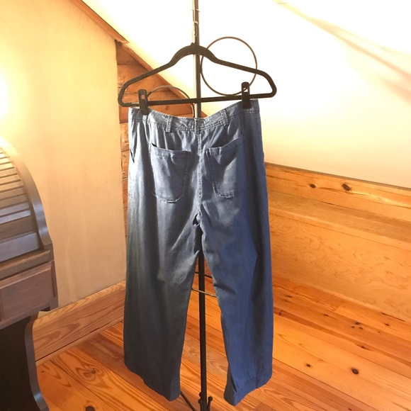 Sophia Max Chambray Denim Wide Leg Jeans, EUC, 0/2 - Picture 2 of 12